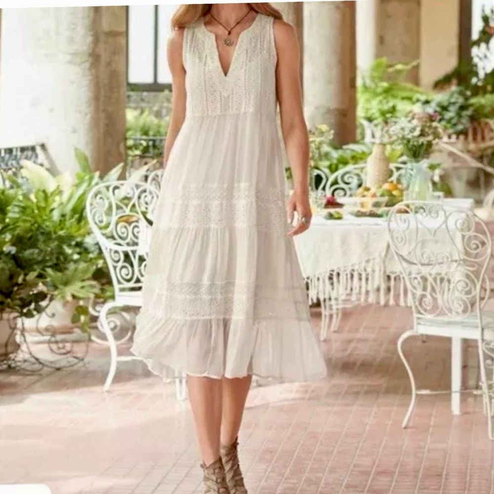 Sundance Zelie Eyelet Midi Dress